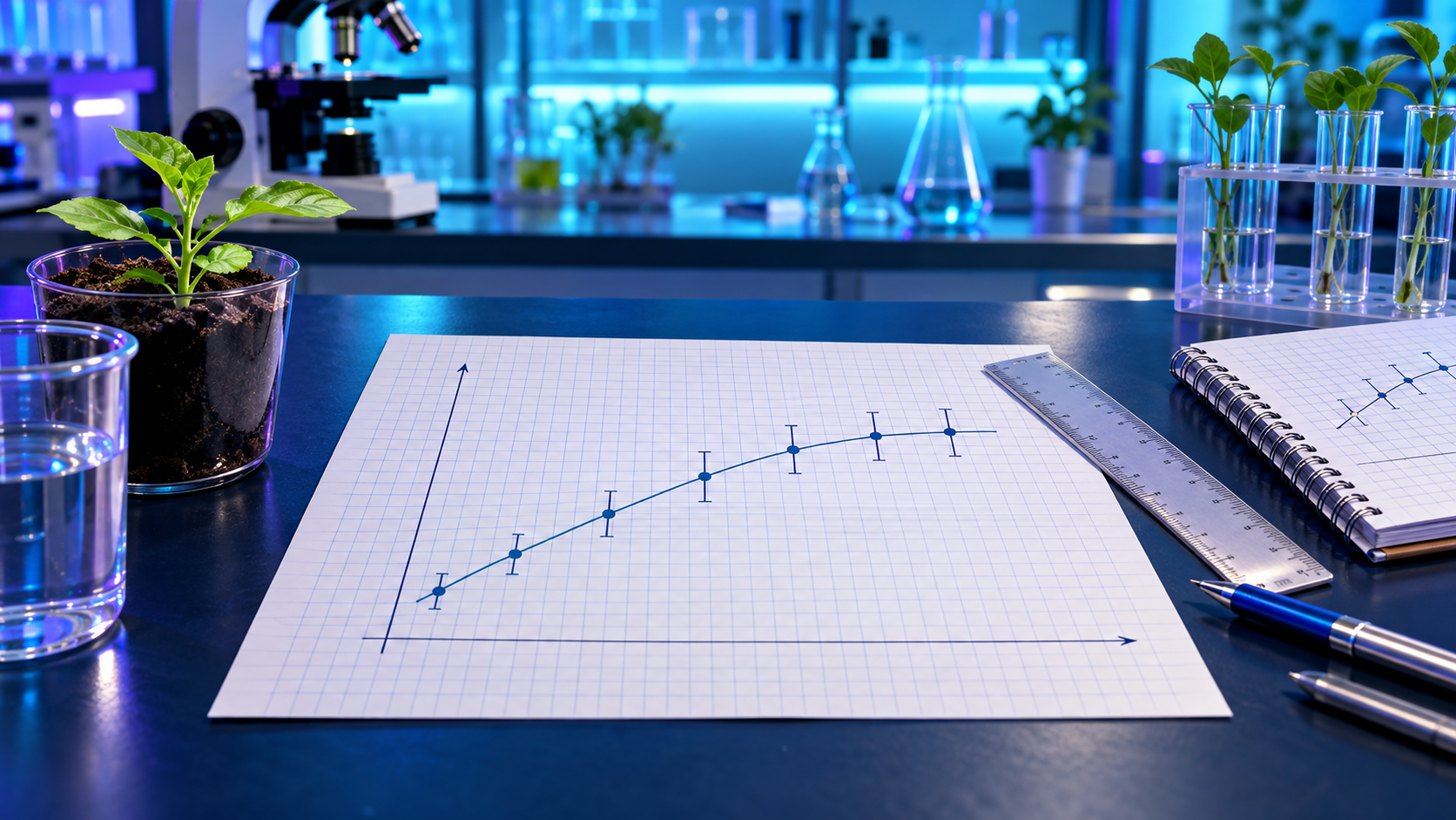 Build a graph that reveals the pattern: experiment-specific laboratory scene